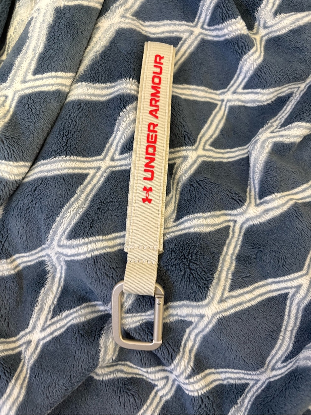 Never used - Under Armour White and Red Key Clip Strap